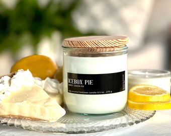 Ice Box Pie II Lemon Pie Candle |I Farmhouse Candle II Soy Candle I Recycled Glass Jar