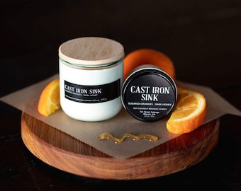 Cast Iron Sink | Soy Candle | Kitchen Candle | Orange Honey Candle | Farmhouse Candle I Citrus Candle