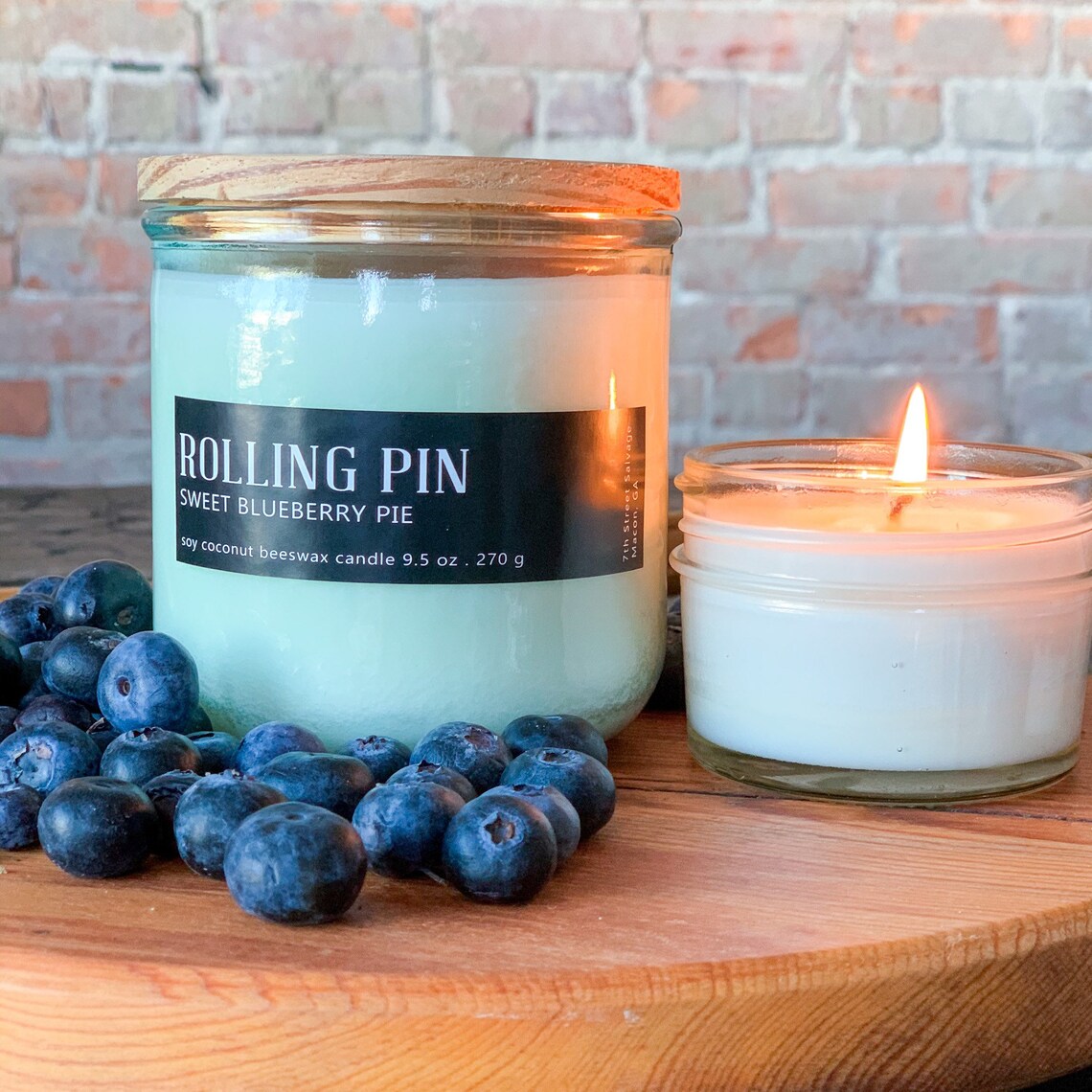 Rolling Pin Candle I Blueberry Pie Candle I Baking Candle I Etsy