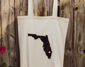 State & Heart Tote Bag