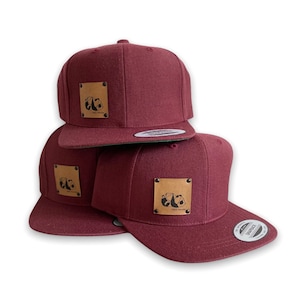 FAMILYSTYLE &gt;Set of 3 Maroon&lt; Hats Set Snapback Dad Gift Children Men Mom