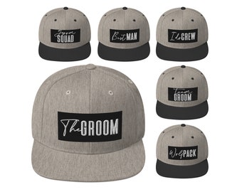 Embroidered Groomsman Hats, Bachelor Party Hats, Groom Squad Hats