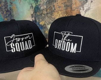 Personalized Groomsmen Hats, Embroidered Bachelor Party Hats