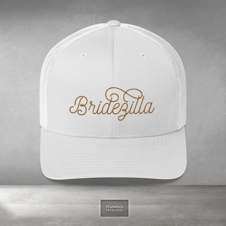 Bachelorette Gift Bridezilla Embroidered Trucker Hat Custom Embroidery Bachelorette Party Stagette Mesh Back Cap Snapback Wedding