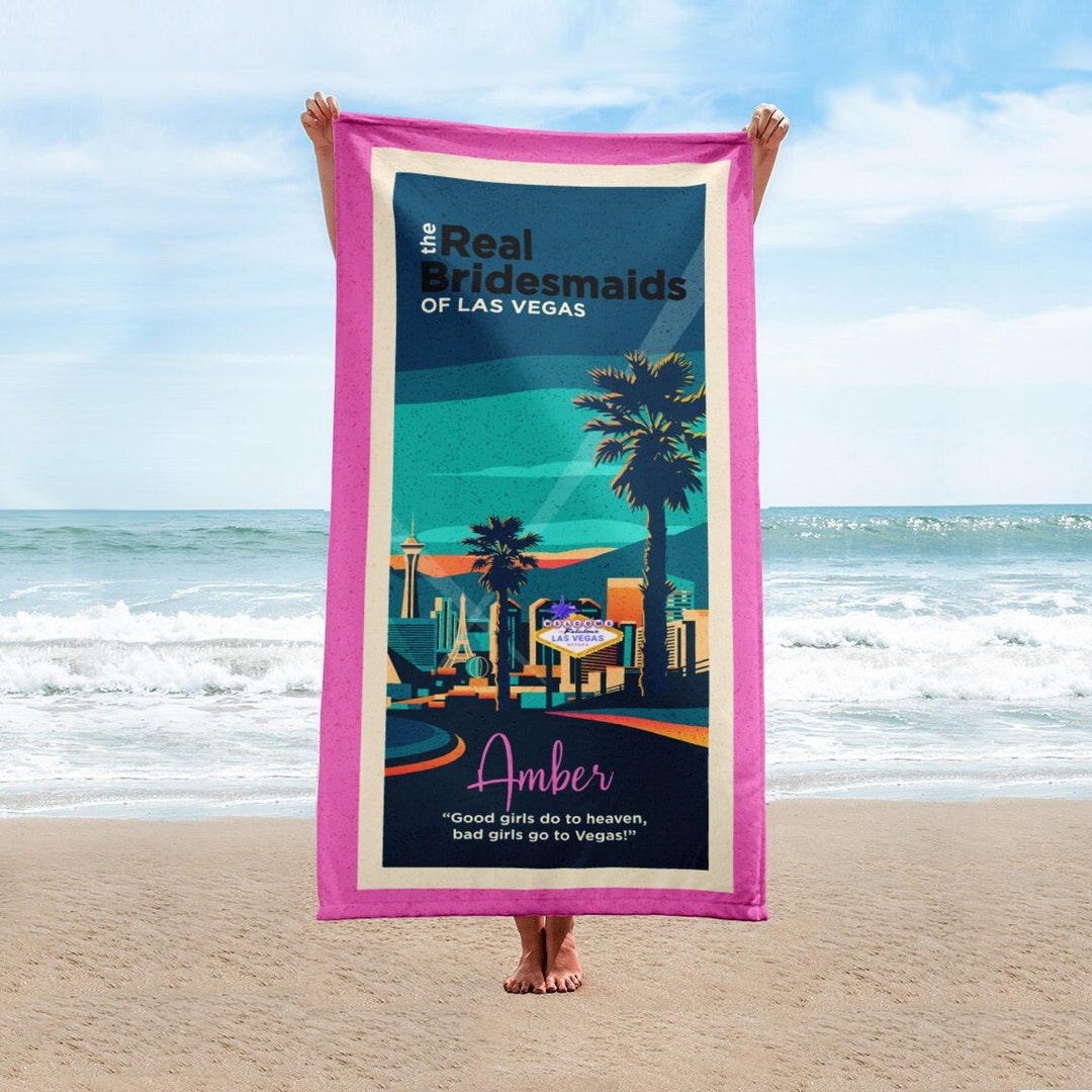Personalized Bachelorette Beach Towels Matching Bride Tribe Etsy