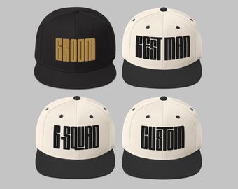 Personalized Groomsmen Hats, Embroidered Bachelor Party Hats