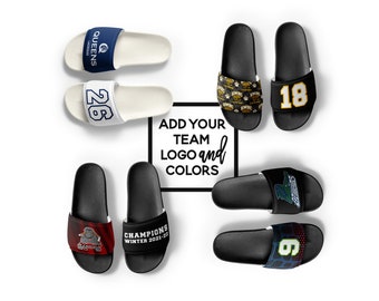 Custom Design Slides, Youth, Men's & Women's Sizes