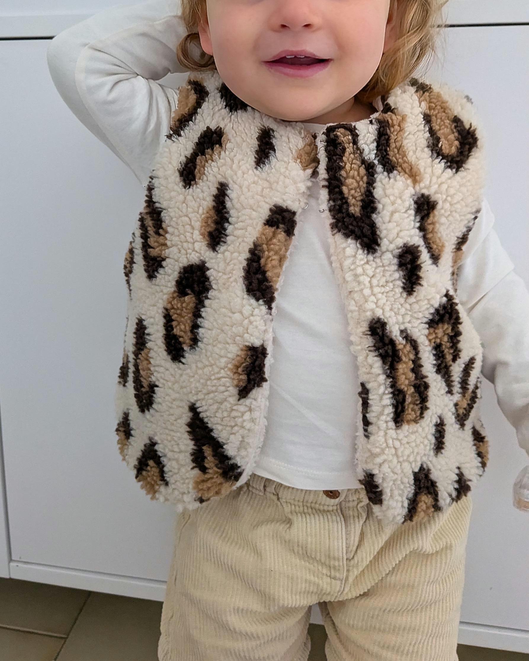 Gilet Fille George Velours Côtelé Et Fausse Fourrure - Crème - Taille 7-8 Ans