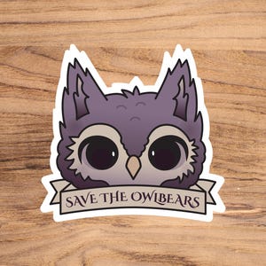 D&D Save the Owlbears Sticker