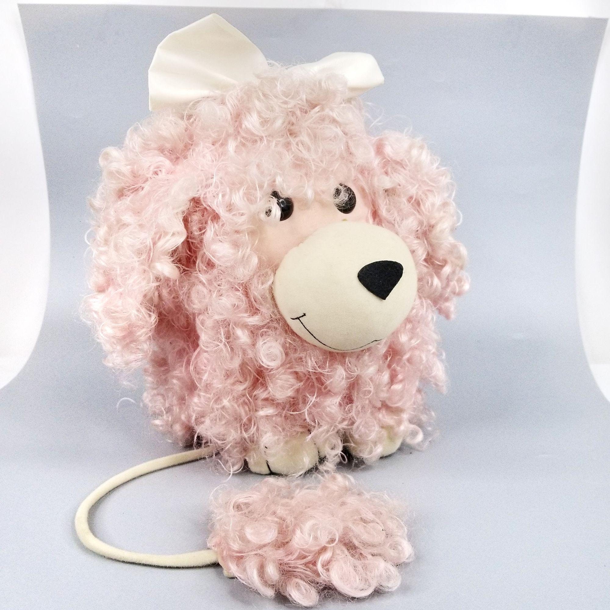 large pink poodle stuffed animal