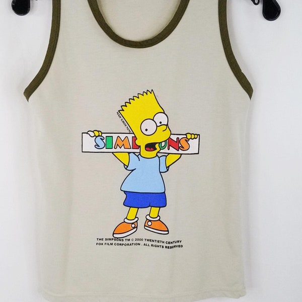 Vintage 2000 Bart Simpson Tank Top Kids 9 Matt Groening  H Bi 20th Century Fox