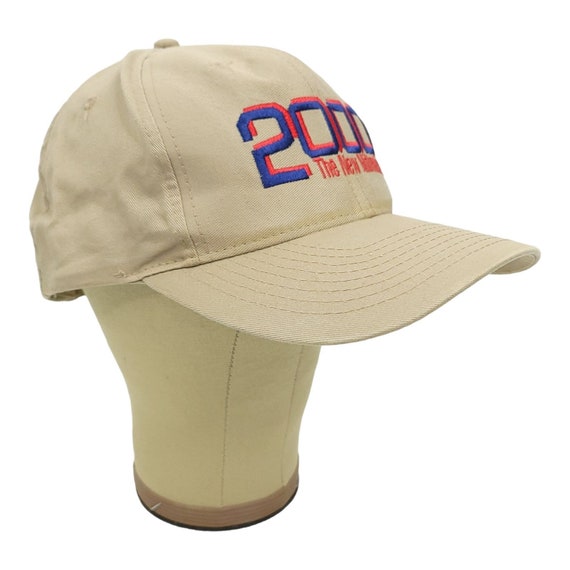 Vintage 2000 The Millennium Khaki Snapback Cap Tr… - image 2