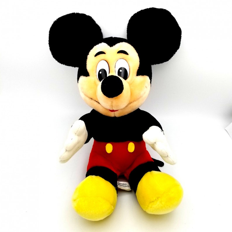 Vintage Mickey Mouse Plush 16 Inch Classic Walt Disney World Etsy