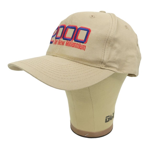 Vintage 2000 The Millennium Khaki Snapback Cap Tr… - image 3