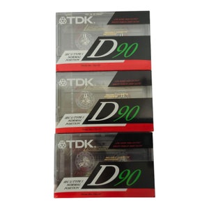 TDK D90 3 Cassette Tapes IEC I Type I Normal Position Normal Bias 120µs EQ