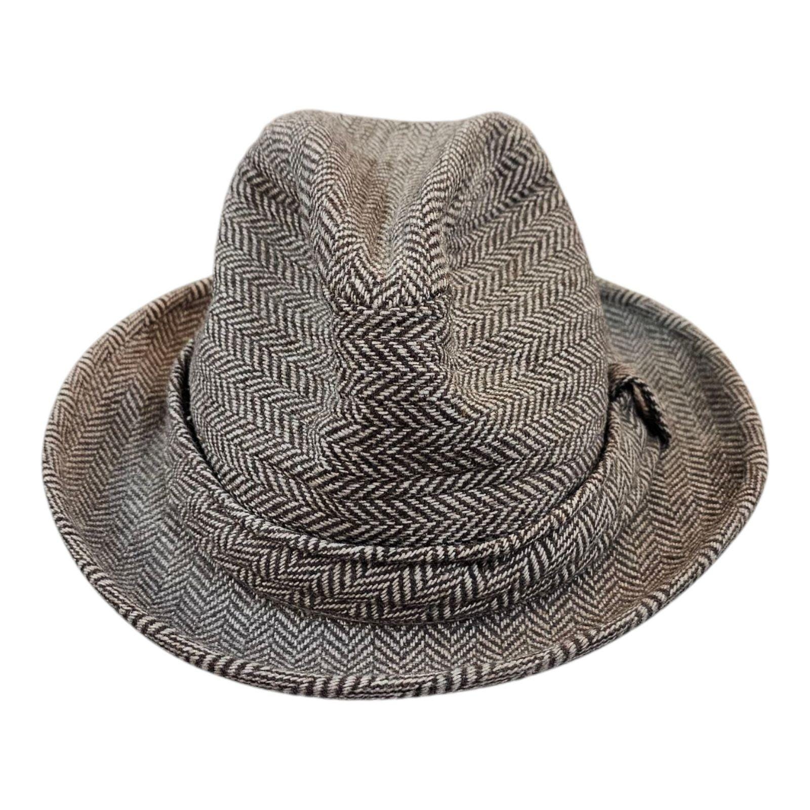 Country Gentleman Trav'ler Fedora Mens XL Wool Tweed Vintage Trilby Hat USA Made