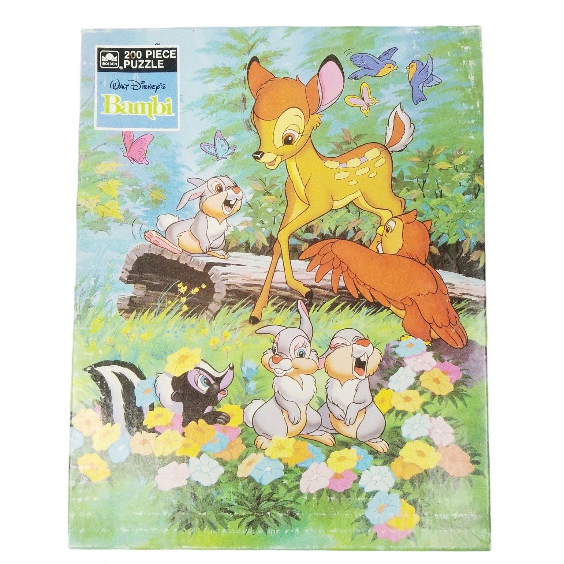 Vtg Gouden Disney Bambi Legpuzzel 200 Pc Bloem Stamper Vriend - Etsy België