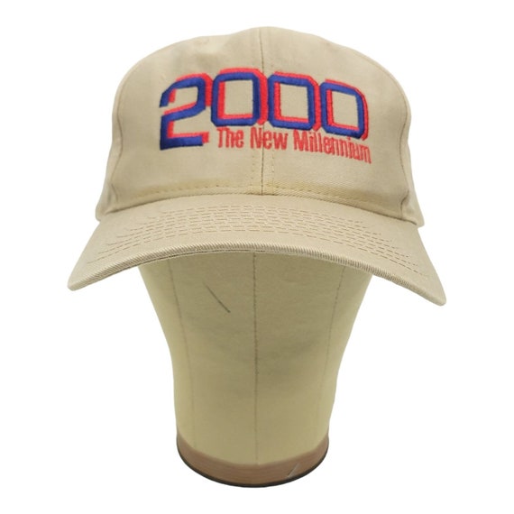 Vintage 2000 The Millennium Khaki Snapback Cap Tr… - image 8