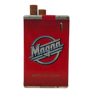 Vintage Magna Cigarette Metal Lighter Advertising Novelty Tobacco Collectible Promotional Souvenir