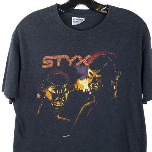 Styx TShirt Vintage 1983 M L Kilroy Was shops Here Concert Tour Buddies Black MrRoboto