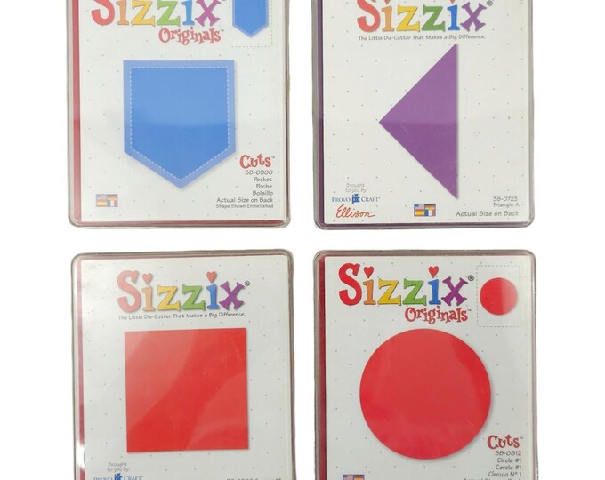 Sizzix Originals Large Red Purple Die Lot Pocket Triangle A Square #1 ...