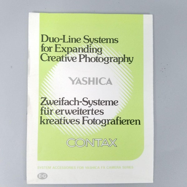 Yashica Contax Duo Line Systems Expanding Creative Photography Pamphlet Catalog