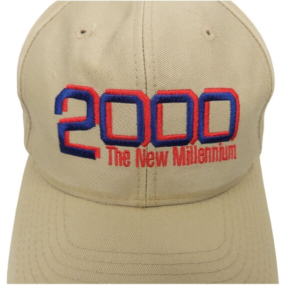 Vintage 2000 The Millennium Khaki Snapback Cap Tr… - image 7