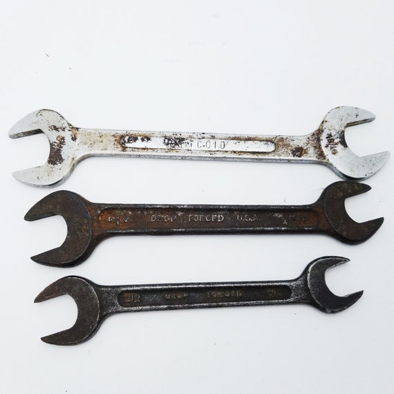 Vintage Open End Wrenches USA Made Lot of 3 Different Etsy