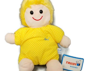 Jahrgang 1983 Trudy waschbare Lysol Plüsch Puppe Blonde Mädchen Spielzeug neu mit Tags