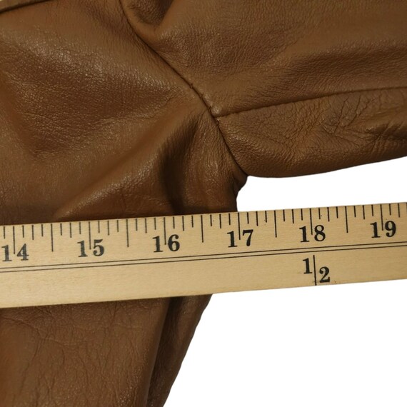 Vintage 70s DDM Brown Leather Point Collar Belted… - image 3