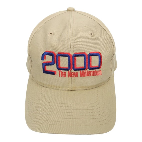 Vintage 2000 The Millennium Khaki Snapback Cap Tr… - image 1