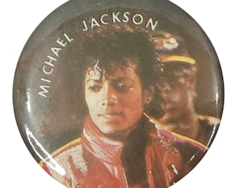 Michael Jackson Thriller Red Jacket Vintage Pin Pinback 2
