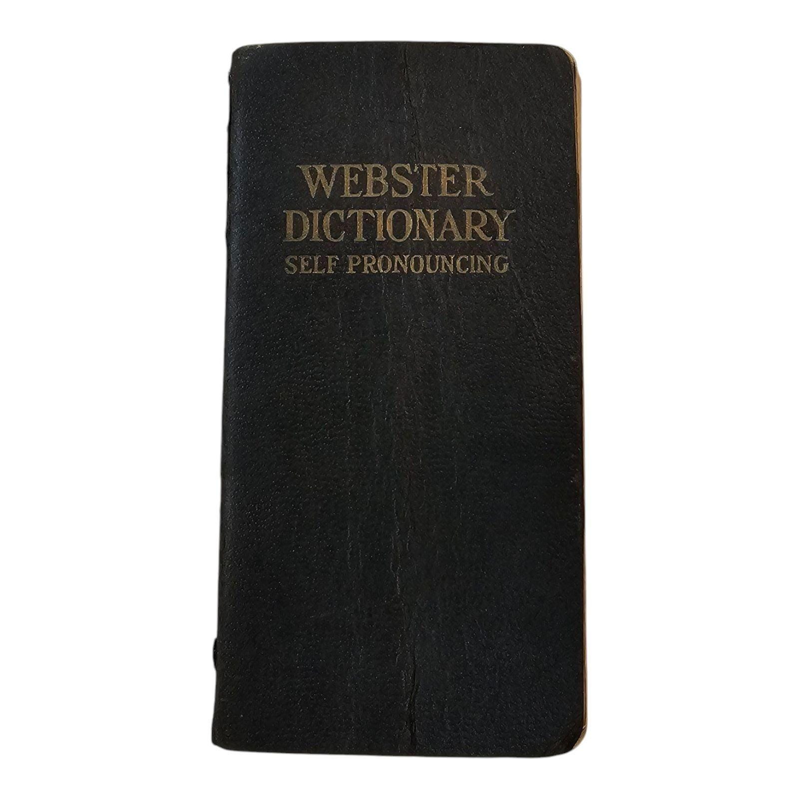 Early 1900s Webster Dictionary Vest Pocket Self Pronouncing  display picture 1
