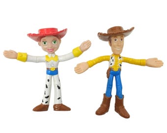 Disney Pixar Kellogg Toy Story Sheriff Woody Jessie Bendy Action Figures Toys