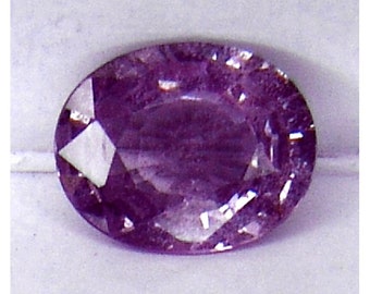 Ceylon NATURAL UNTREATED VS eye clean intense pinkish purple precision oval cut Sapphire from Sri Lanka 3.72ct.