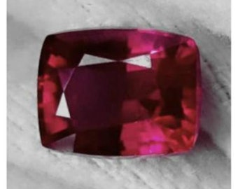 Burmese rare "natural unheated untreated" top pinkish red SI clarity precision cushion cut sapphire  from Myanmar 5.28ct.