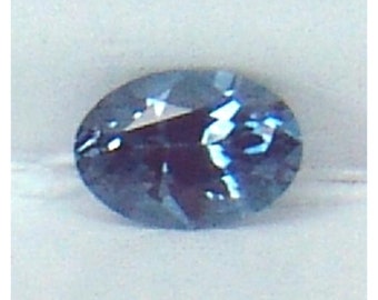 Montana Sapphire Eldorado Bar untreated VS clean precision oval cut Montana top steel blue sapphire .38ct.