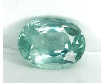 Ceylon "natural untreated" VS eye clean intense teal blue precision oval cut Sapphire from Sri Lanka 2.82ct.