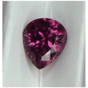 Rare "natural untreated" VS eye clean burgundy-red color change precision cut pear shape Rubellite Tourmaline  from Brazil 4.58ct.