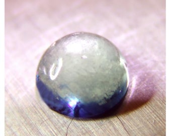 Rare Montana Sapphire Eldorado Bar untreated VS precision round cut and polished blue&white bi-color star sapphire 3.59ct.