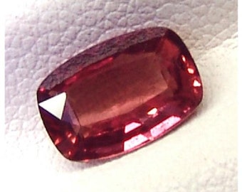 Ceylon "natural untreated" VS eye clean top pigeon blood red precision cushion cut Ruby from Sri Lanka 1.50ct.