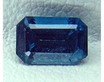 Montana Sapphire Eldorado Bar untreated VS eye clean precision emerald cut Montana top teal blue sapphire .70ct.