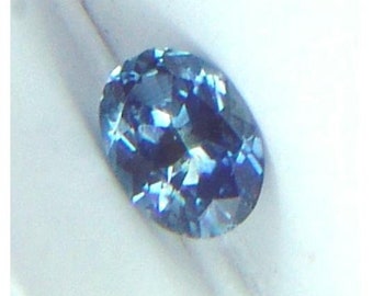Montana Sapphire Eldorado Bar untreated SI eye clean precision oval cut Montana medium blue sapphire 1.24ct.