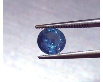 Montana Sapphire Eldorado Bar untreated SI round diamond cut medium blue Montana sapphire 1.48ct