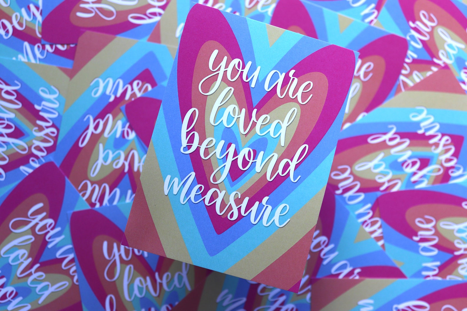 You Are Loved Beyond Measure Postcard Inspirational Etsy