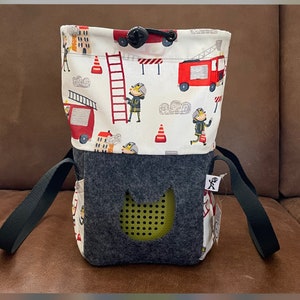 Tasche für Toniebox & Tonies - praktisch und schön für unterwegs (Tonieboxtasche) personalisierbar / bunt - Feuerwehr- Feuerwehrauto