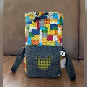 Tasche für Toniebox & Tonies - praktisch und schön für unterwegs (Tonieboxtasche) personalisierbar / bunt - Bausteine