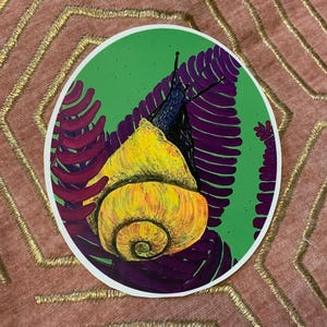 Snail Sticker - 13x10cm großer Schneckenhaus Vinyl Sticker für Laptops, Wasserflaschen, Notebooks und Computer