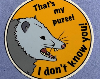 Bobby Hill Possum Sticker - 3 inch round Vinyl Sticker
