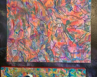 Original Acrylic and Mixed Media Painting  “Time Period” - 24x30"  on stretched canvas